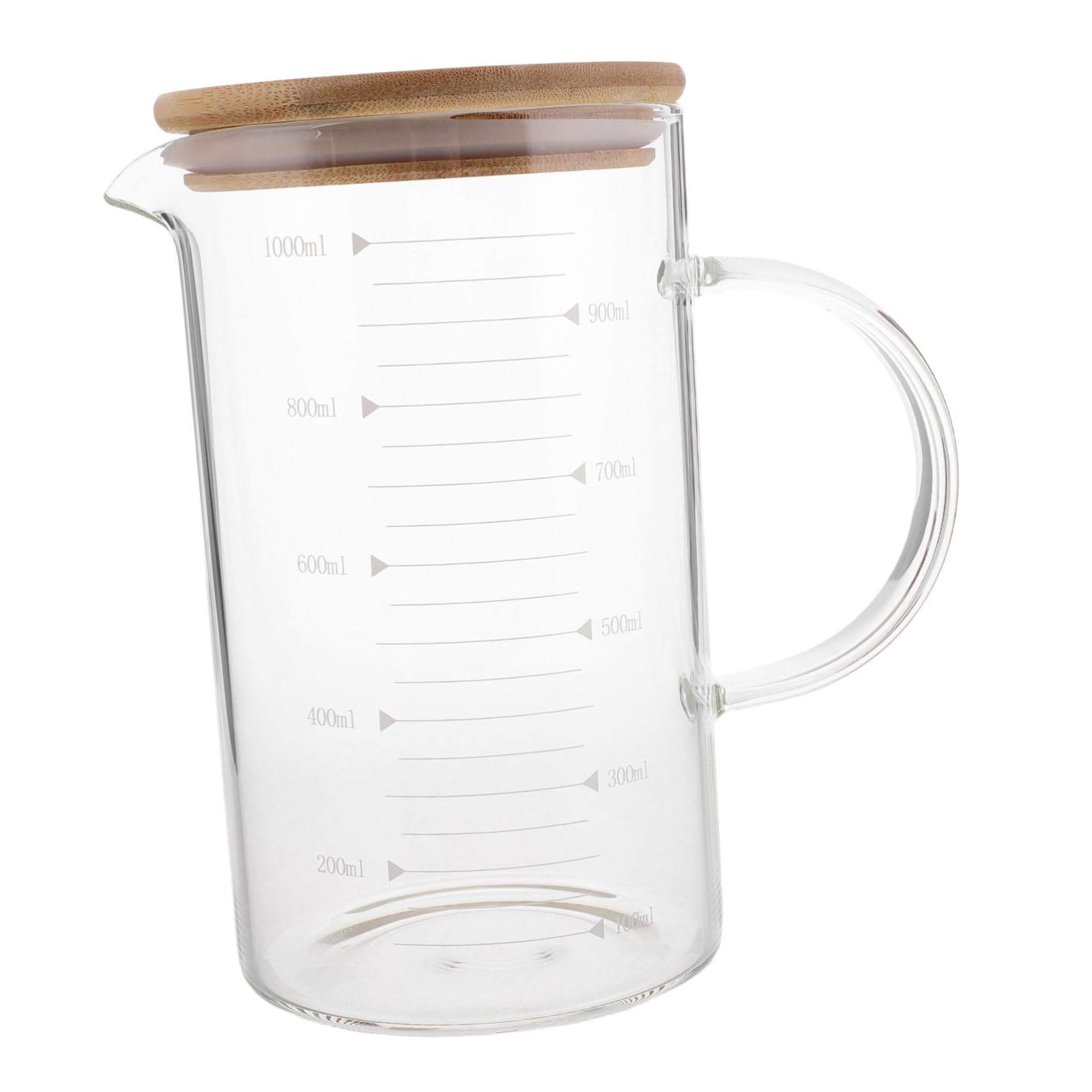 Bicchiere Graduato Con Manico e Coperchio Misurino Per Cucina Per Caffè Succo e Bevande Varie Misurazioni Accurate e Facile Da Riporre