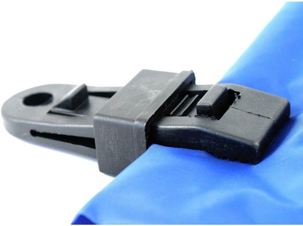 RAM-PRO 4pc Tarp Clips Heavy-Duty with Carabiner - Sliding-Lock Grip - Great for Awnings Farming Garden Marine Automotive & More