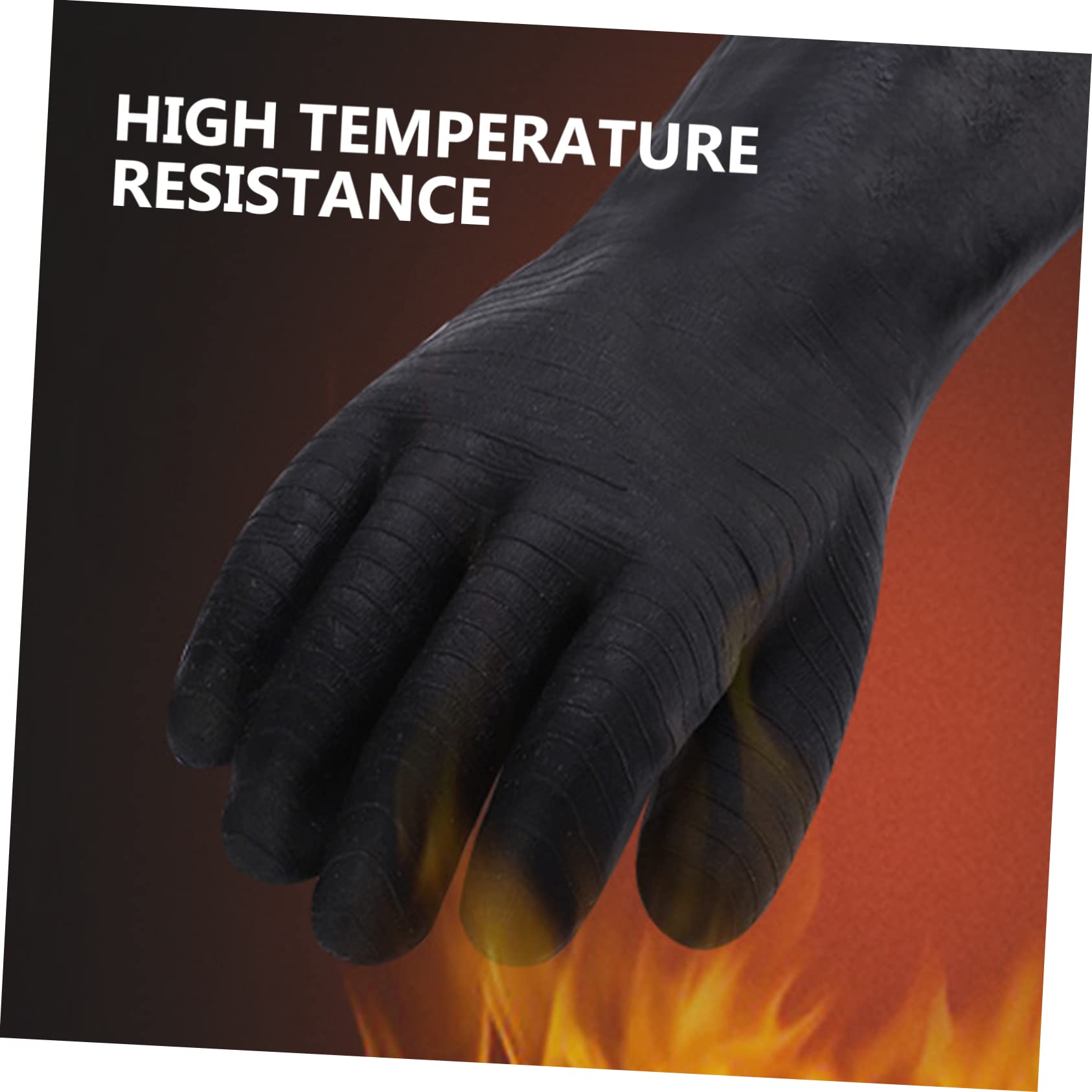 Guanti Protettivi in Neoprene Neri, 1 Paio, Resistenti al Calore | Outdoor Bbq e Stufa, Isolamento Termico Riutilizzabile, Misura Standard per Uso Pratico
