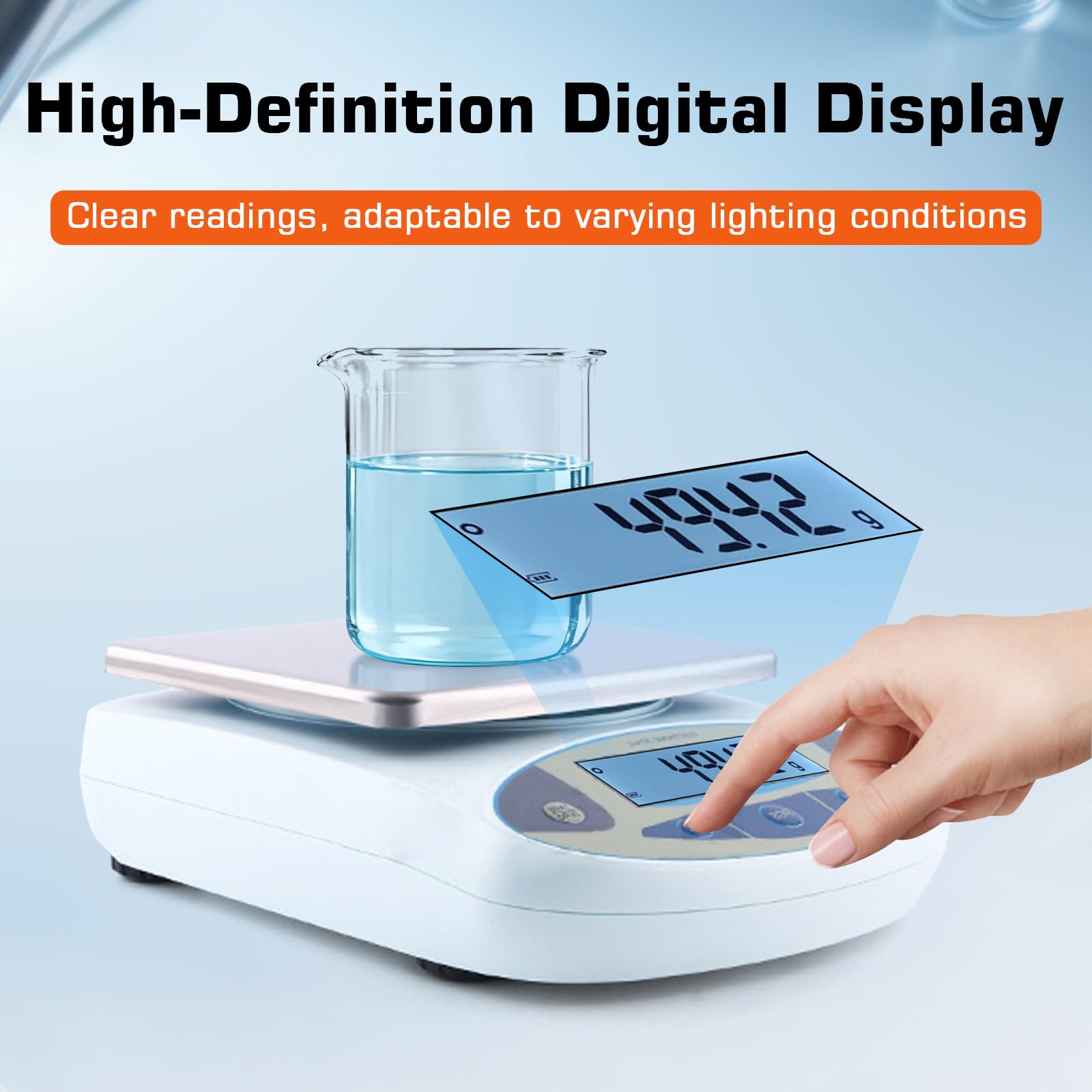 Balanza Precision,5000g x 0.01g Balanza de laboratorio,Digital Electrónica de Alta Precisión,Báscula Analític,Balanza de Joyería,Balanza Científica