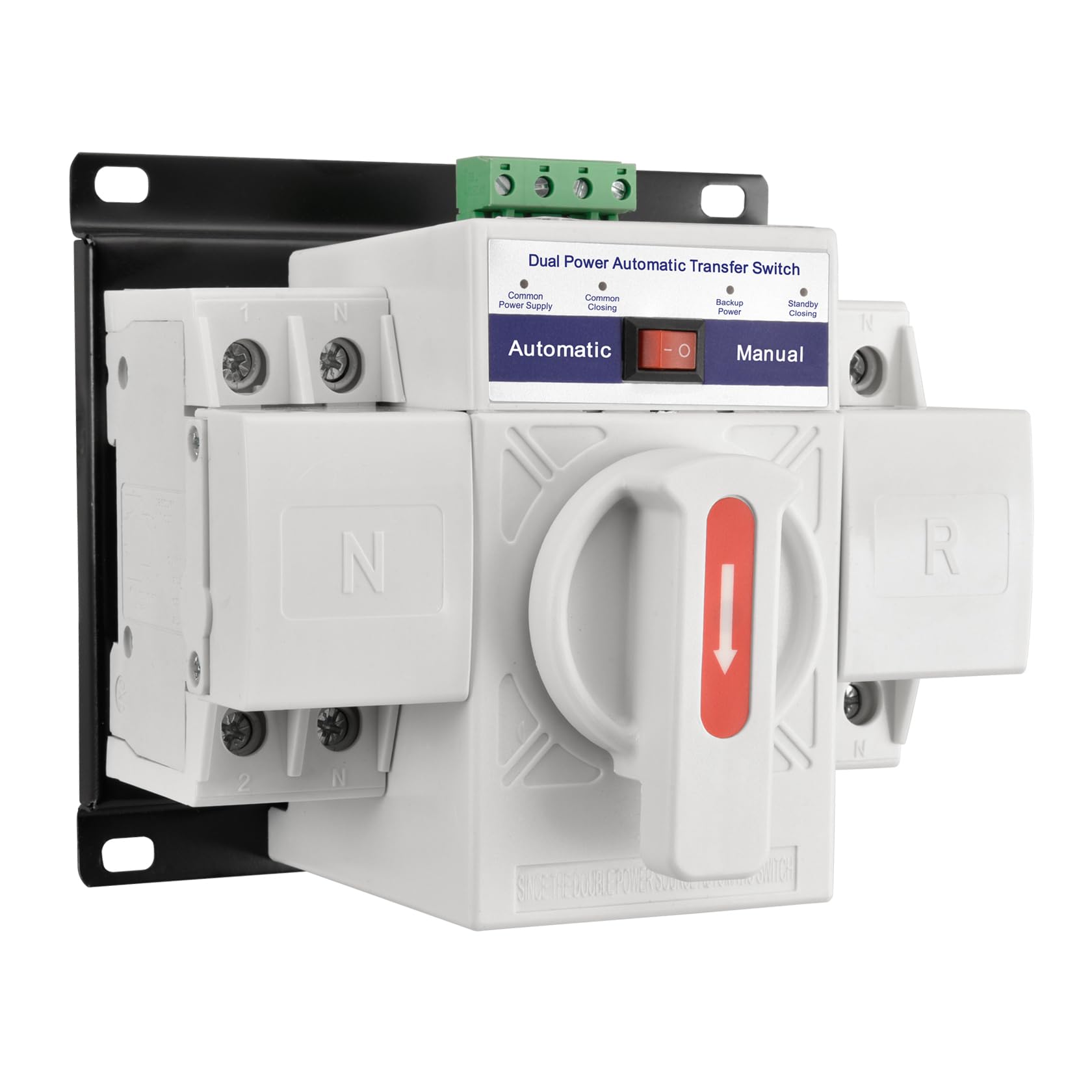 Heschen ATS Dual Power Interruptor de transferencia automática, HSQ1-63, 2P, 63 A 220 VAC, clase CB, automático/manual, para dispositivos con altos requisitos de estabilidad de rendimiento
