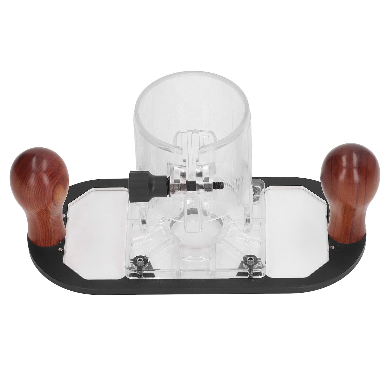 Base de recortadora para carpintería, base protectora de plástico transparente para enrutador, accesorio para herramientas eléctricas de bricolaje con marco de aleación de