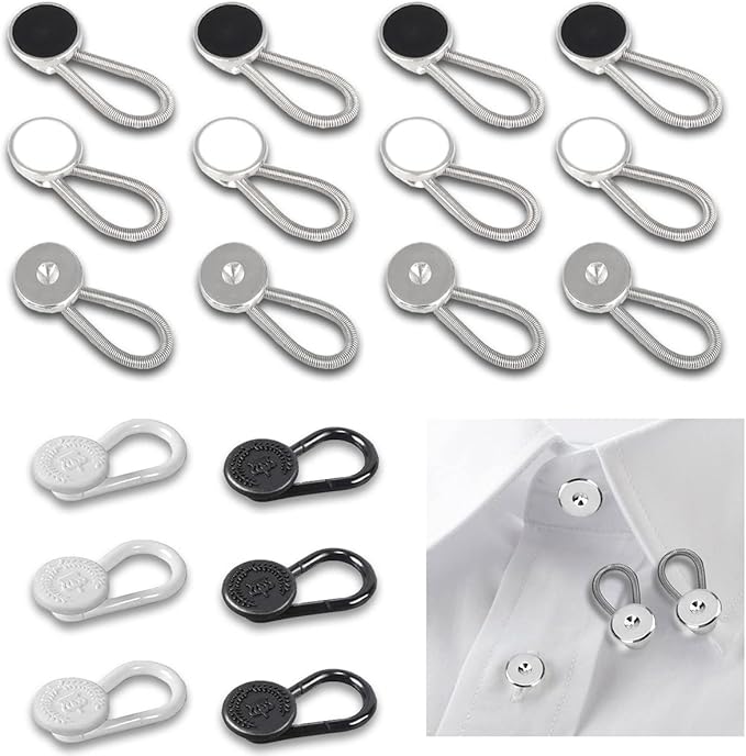 18Pcs Collar Button Extenders, Neck Button Extender for Dress Shirts