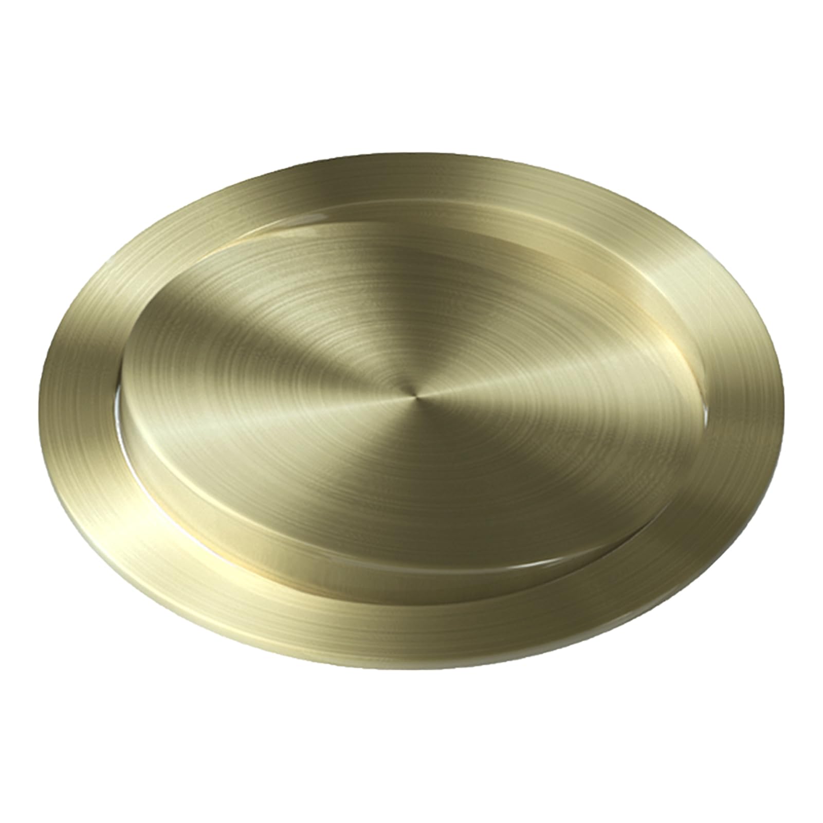 DFGHNBVC Stainless Steel Swing Trash Flap Lid, Hidden Flush Garbage Cover, Round Built In Trash Chute Cover, Balance Waste Recessed Counter Top Can Lid,Yxg98T2049-Gold-252Mm,Gold-252Mm