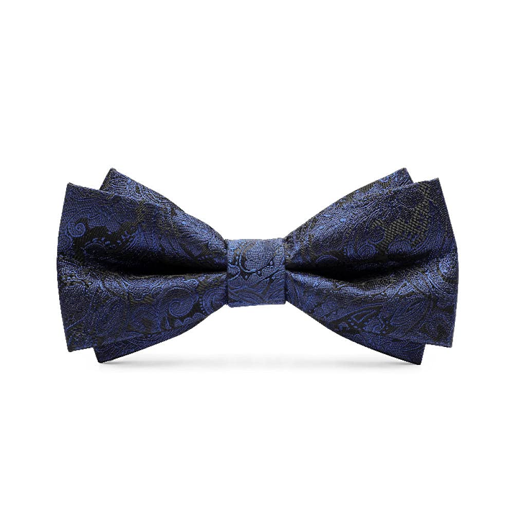 Muszka Do Krawata Muszka Do Krawata Wstępnie Zawiązanatibetan Blue Lead Tie Wedding Męskie Ślub Pana Młodego Z Osobowości Brytyjski Wiatr Business Bow-Tybetański Paisley.