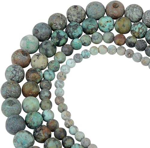 Miniatura 10 de Cuentas de piedra de jaspe Picasso natural mate de 0.236 pulgadas (0.236 in), piedras preciosas redondas sueltas para hacer joyas y pulseras, piedra