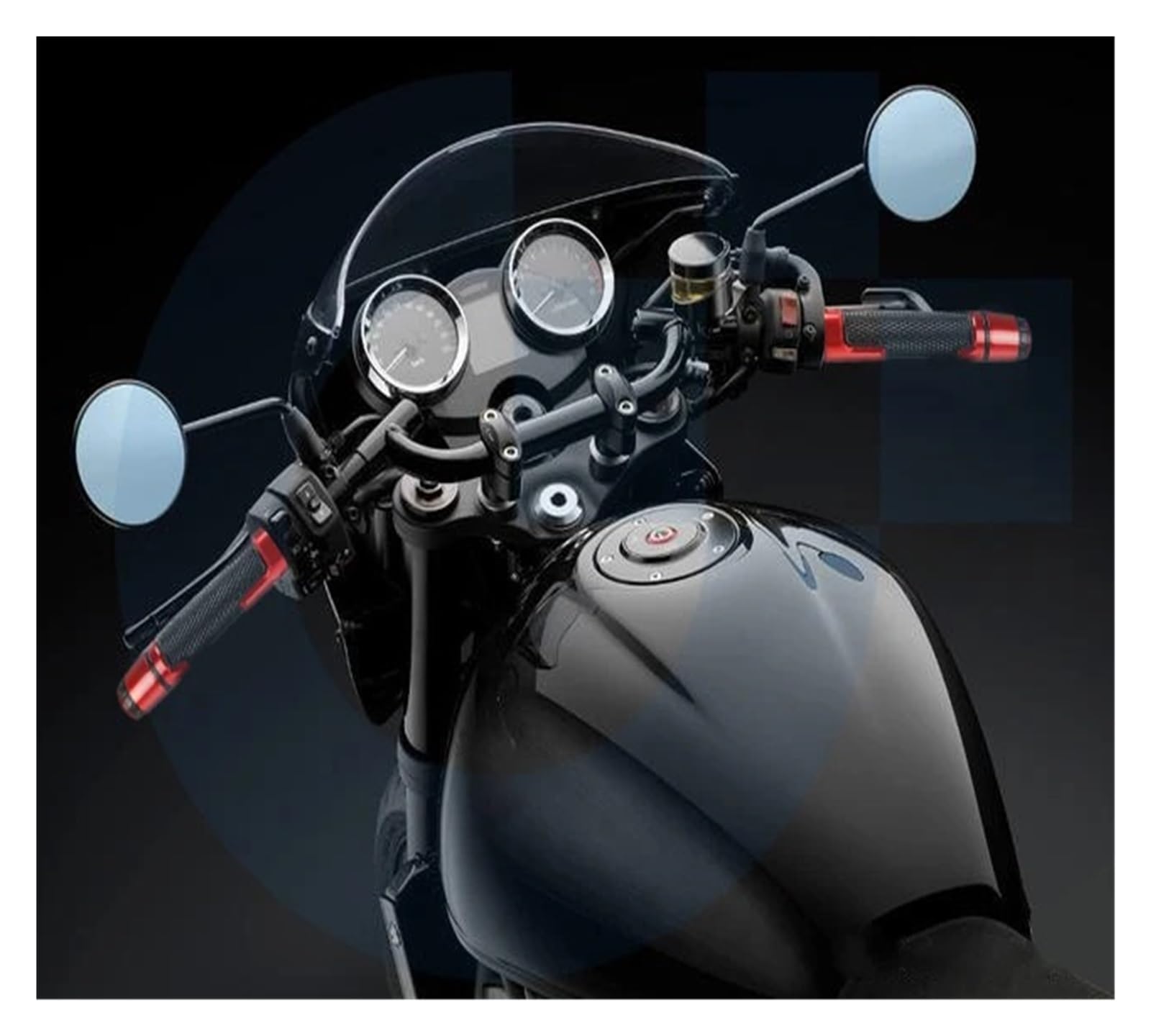 Manopole in gomma antiscivolo per manubrio moto Per YZFR125 2013 2012 2011 2010 2009 2008 7/8" 22MM Manopole Manubrio Motocicletta Terminali Manubrio Tappo(Q style)