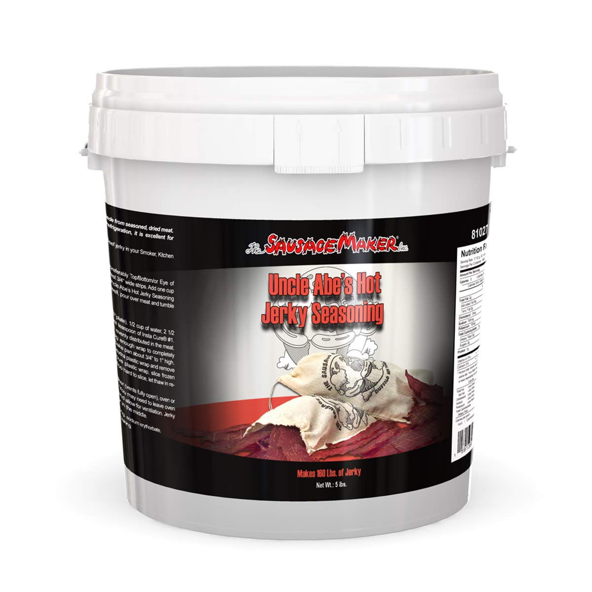 The Sausage Maker - Uncle Abe's Jerky Seasoning, Hot, 5 lb w/ InstaCure #1, 1 lb