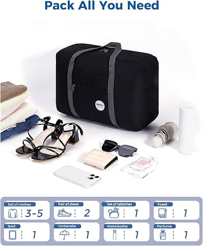 Miniatura 5 de WANDF Bolsa de viaje para artículos personales de Spirit Airlines de 18 x 14 x 8 pulgadas, bolsa de viaje debajo del asiento, equipaje de mano