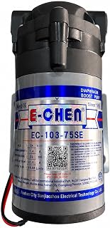 E-CHEN EC-103-75 RO Booster Pump 75GPD 24V DC High Pressure DiaphragmPump Compatible with Domestic RO WaterPurifiers Low Noise & High Efficiency