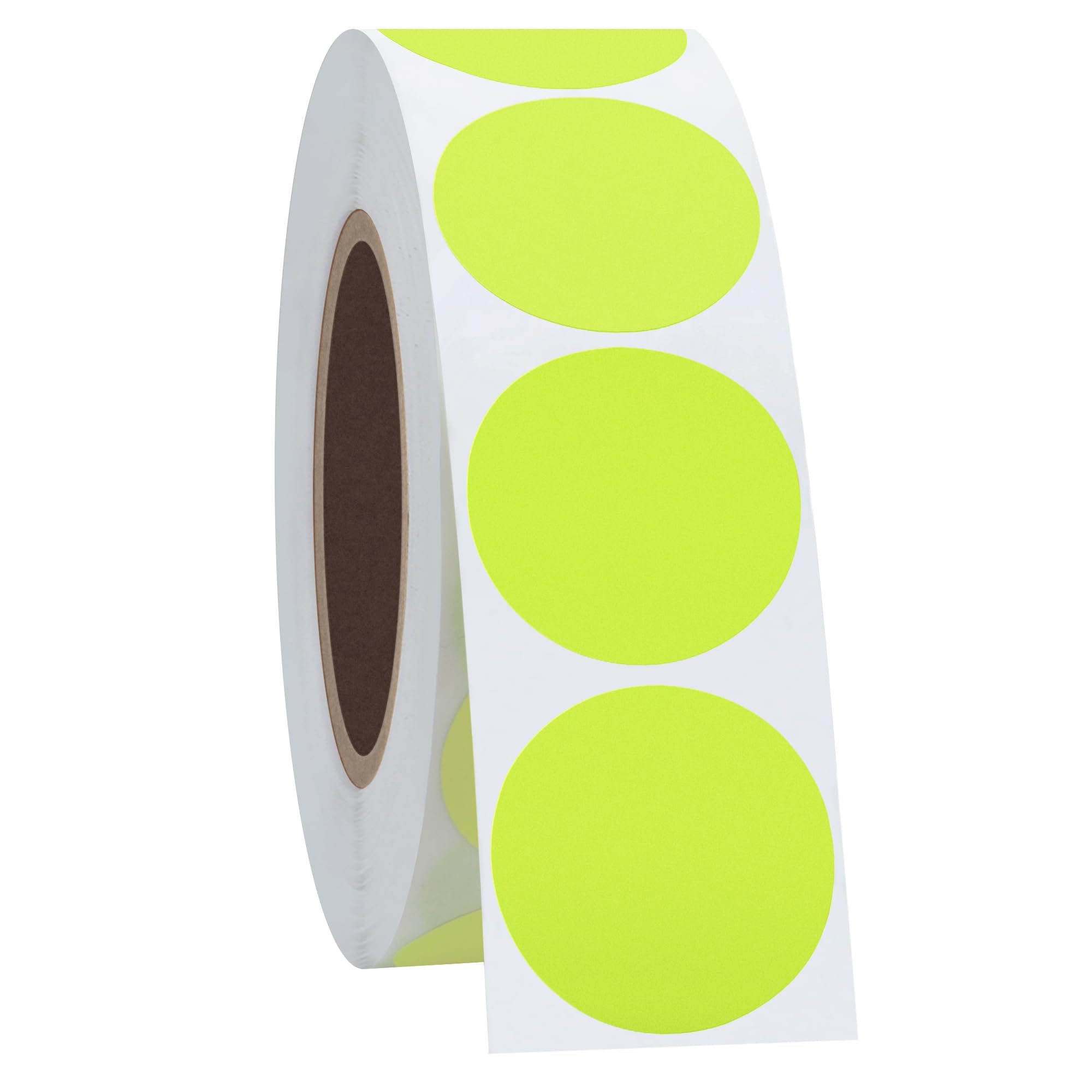 Hycodest 1 inch Circle Coloured Stickers Sticky DotsWrite On Colour Coding Labels 1000 Classification Stickers (Fluorescent Yellow) โ image 1