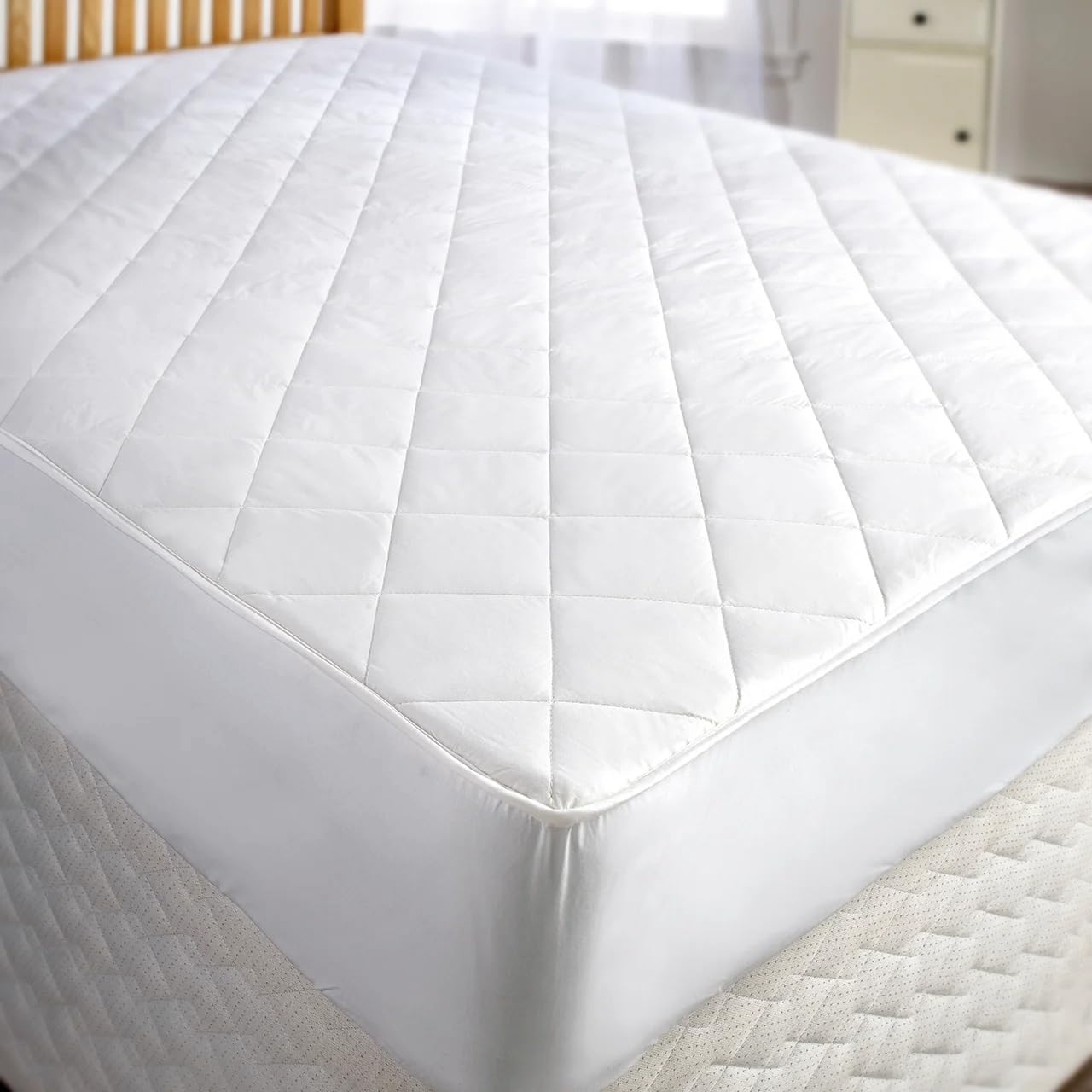 Snugglemore Wool Fill Mattress Protector Hypoallergenic With 100% Cotton Cover (Single)