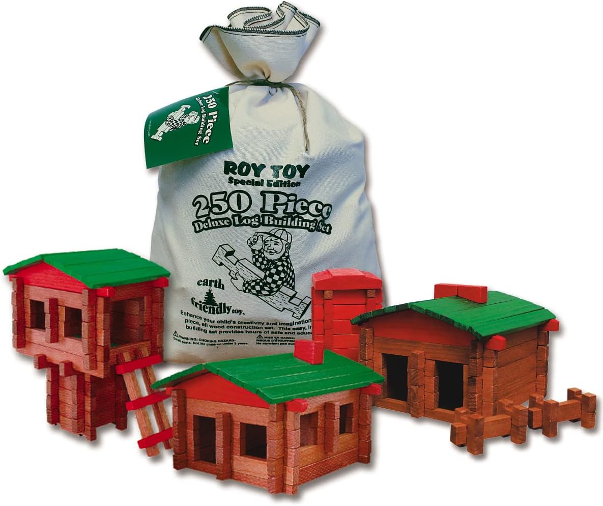 Deluxe Set(250 Piece Deluxe Log Building Set)