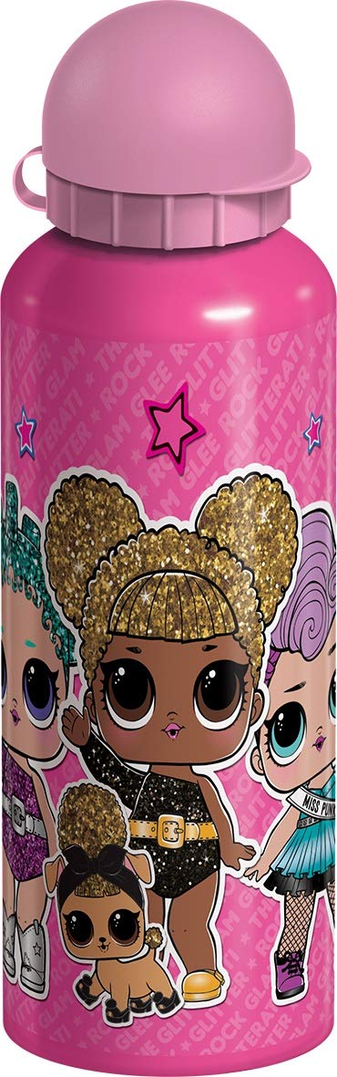 MGA, LOL Surprise! Metal Water Bottle, School Water Bottle for Girls, Multicolor, 4 Years and Above