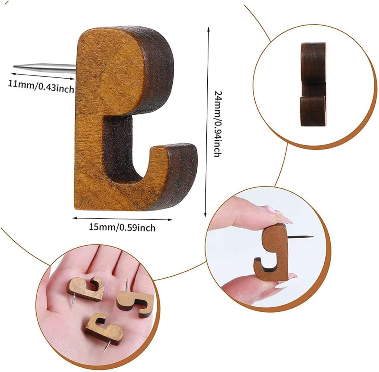 20pcs Hooks Push Pins Decorative Push Pins for Bulletin Board Office Desk Accessories for Daily Use image 2