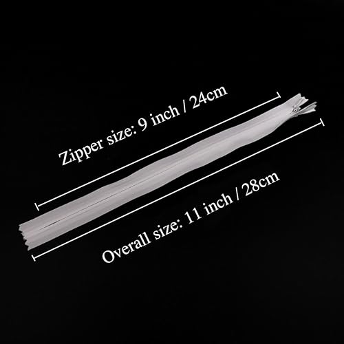Miniatura 2 de Cremallera invisible de nailon para textiles del hogarcostura de bricolaje, 9 pulgadas12 pulgadas14 pulgadas16 pulgadas18 pulgadas20 pulgadas22