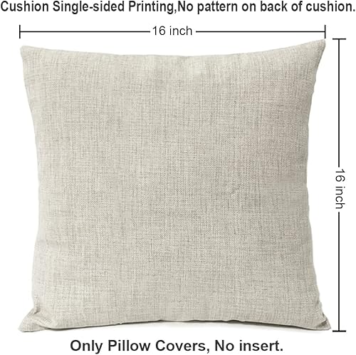 Miniatura 10 de Juego de 4 fundas de almohada japonesas de 16 x 16 pulgadas, diseño de flores rojas con estampado de flores rojas, diseño de árbol del océano,