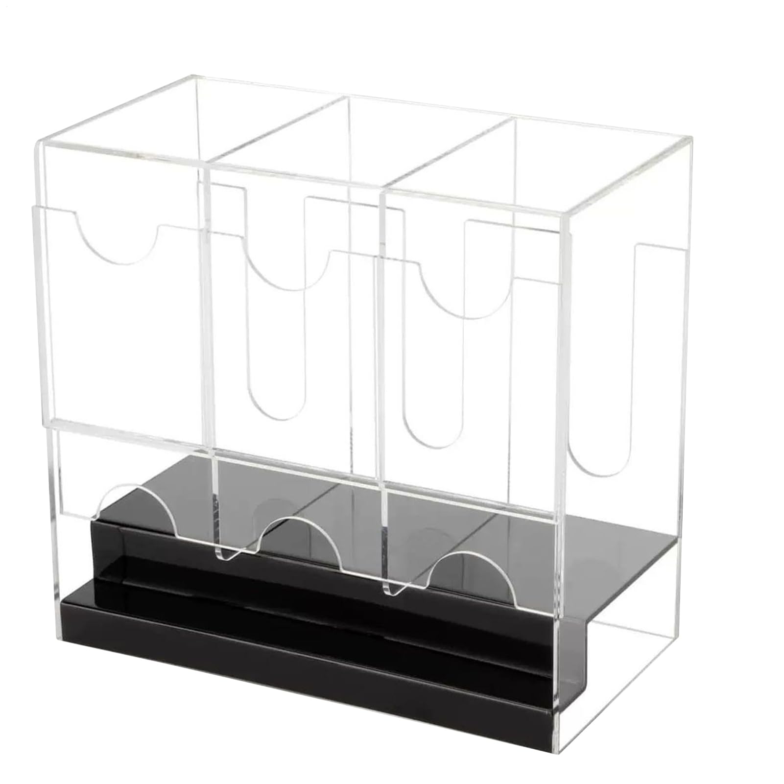 Generisch Sammelkarten-Spender Acryl-Display-Lager-Organizer-Ausgabe | Sammelkarten Aufbewahrung 3 Schlitze Für Zimmer Sammlung Schreibtisch Zuhause Display Aufbewahrung Acryl-Ausgabe
