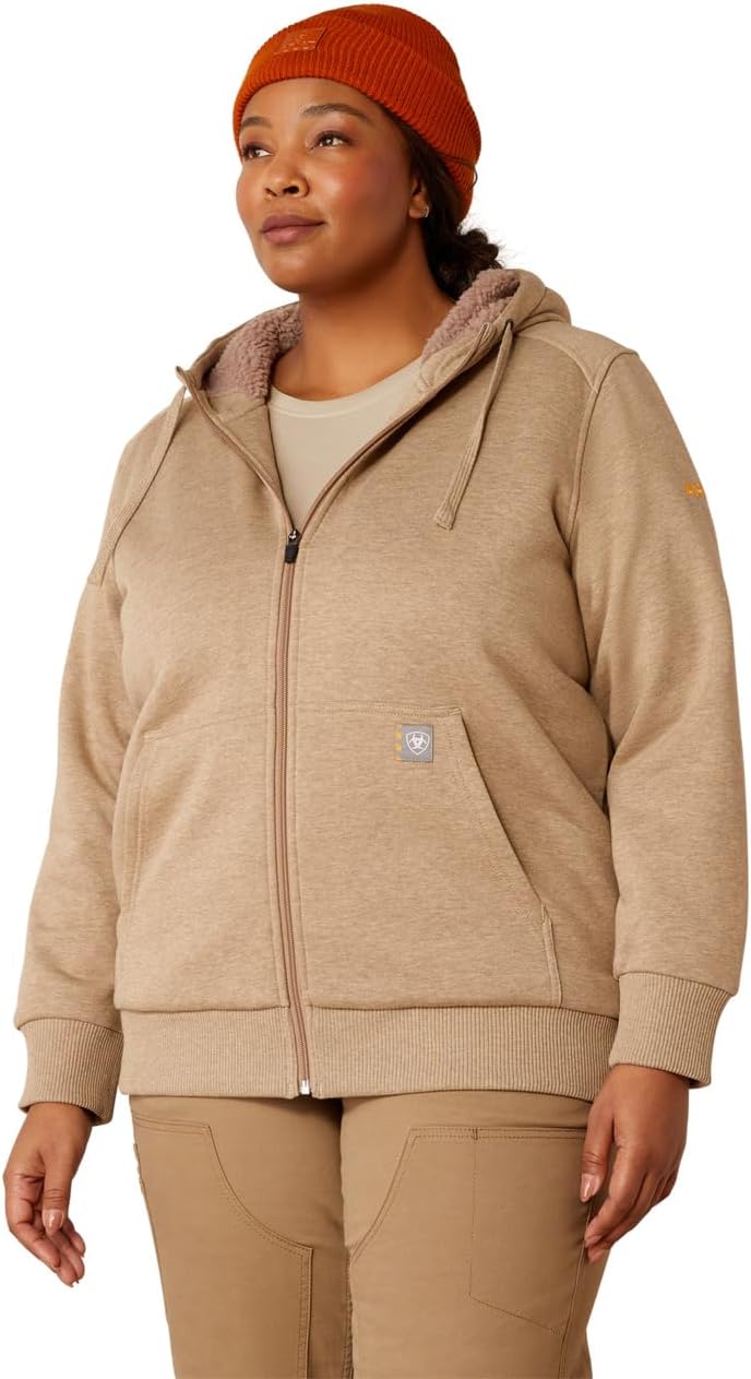 ARIAT womens Rebar All-weather Sherpa Full Zip Hoodie - Image 5