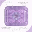 HANNEA Acupressure Mat for Feet, TPR Foot Massager Roller, 16x19'' Purple gallery image