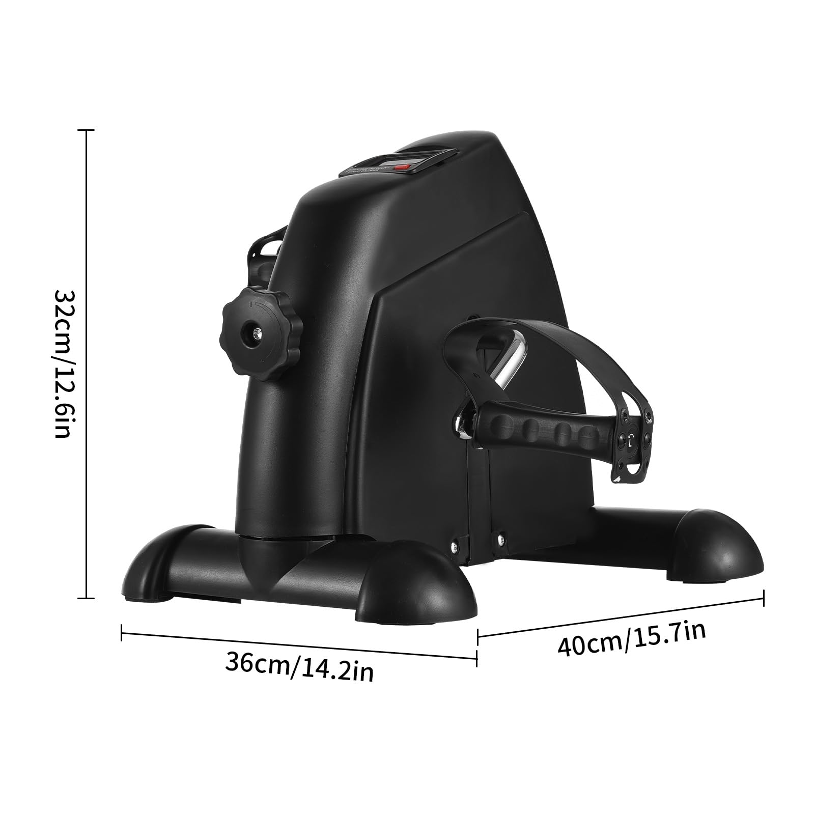 Walmeck Urządzenie do ćwiczeń na Pedałach Pod Biurkiem z Wyświetlaczem LCD do Użytku Domowego w Biurze Mini Rower Treningowy z Pedałami Rehabilitacji Nóg i Krążenia Krwi