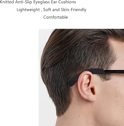 Miniatura 2 de DECKER Antideslizante Gafas Elásticas Temple Tips 3 Pares de Tejer Gafas Suave Cojín de Oído Puños Puntas de Gafas Manga de Oído Calcetín
