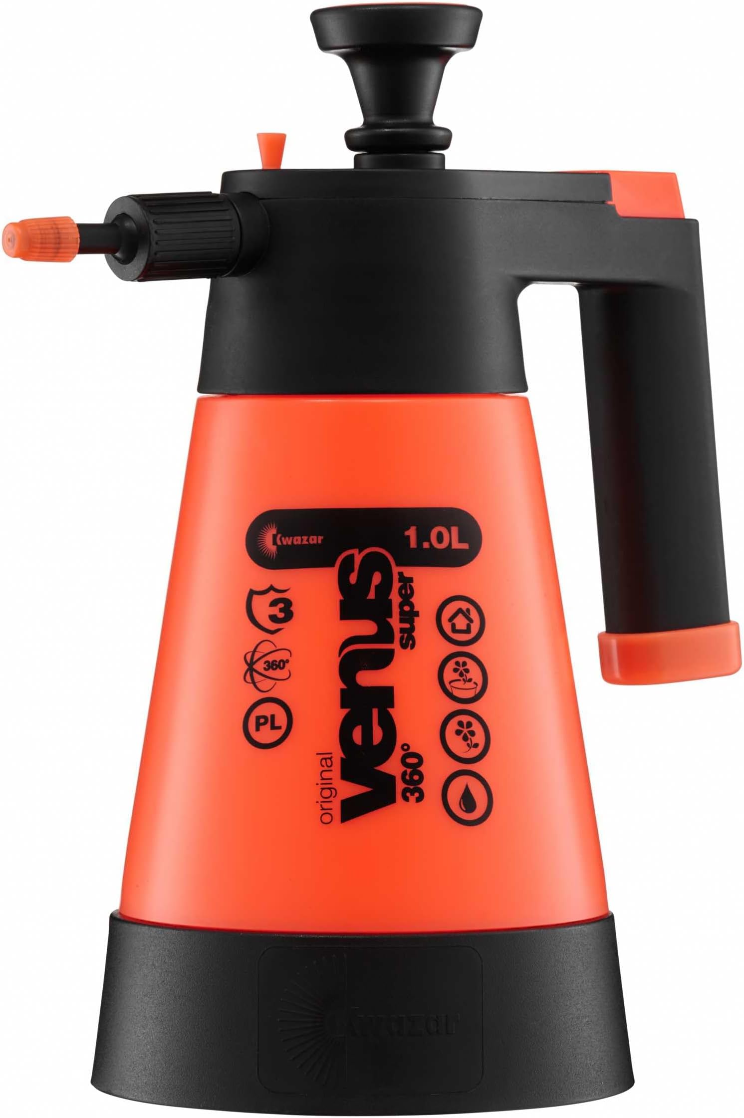 34700 Venus Super 360 Degree Pressure Sprayer for Garden, Orange, 1.0 L