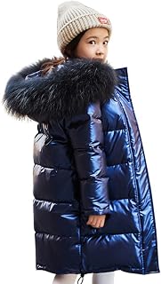 FACAIA Girls Winter Jacket Coat Long Section Thick and Comfortable Warm Braid Fur Collar Smooth Large Pocket Multiple Models