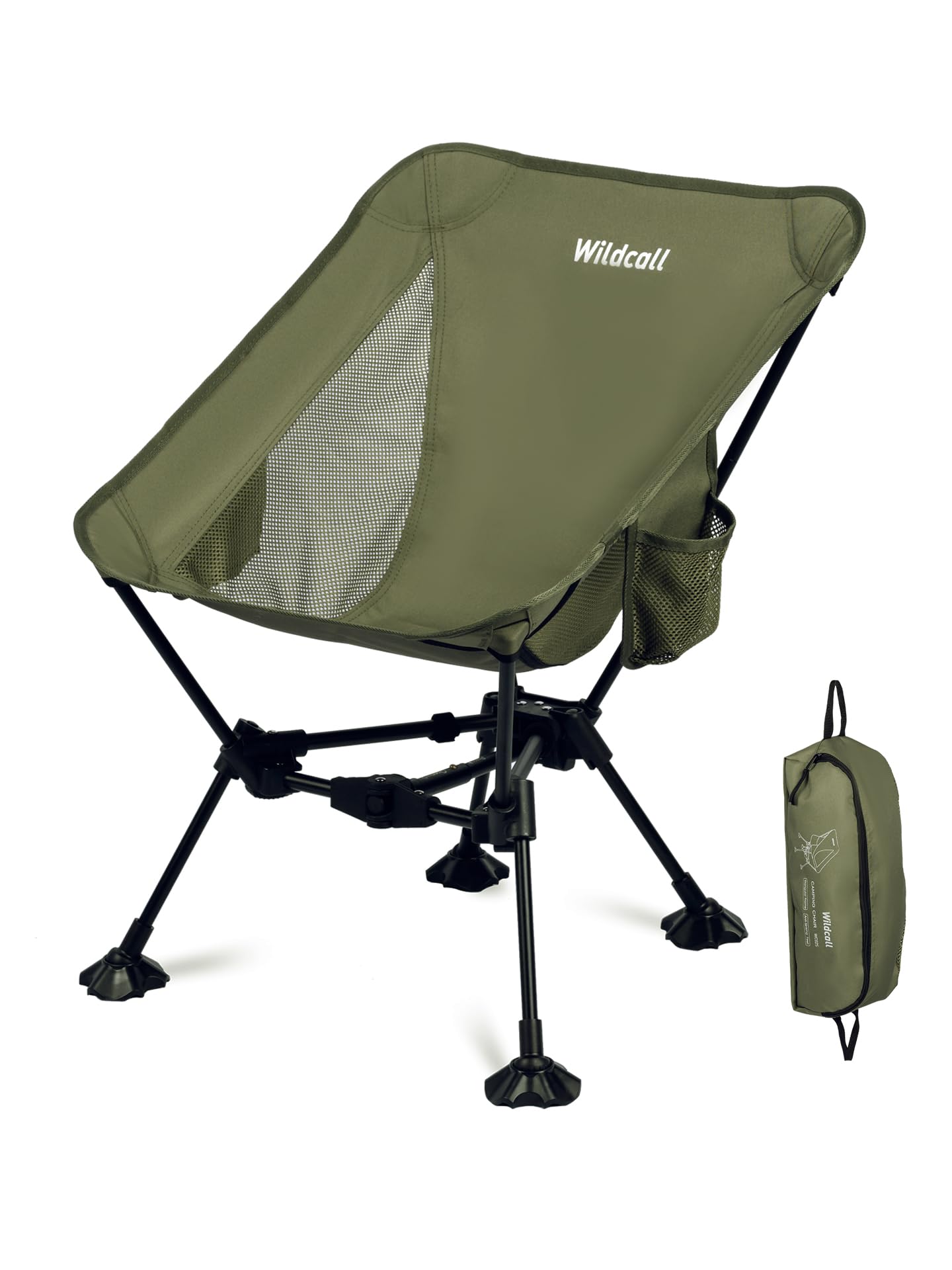 WildCall Lightweight Folding Camping Chair Compact Beach Chair with Anti-Sinking Large Feet