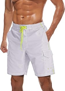 Mens white short swim trunks Clearance
