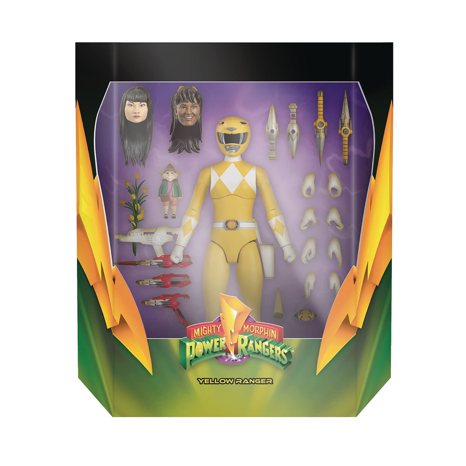 Super7 Mighty Morphin Power Rangers Yellow Ranger - ULTIMATES! 7 in Action Figure