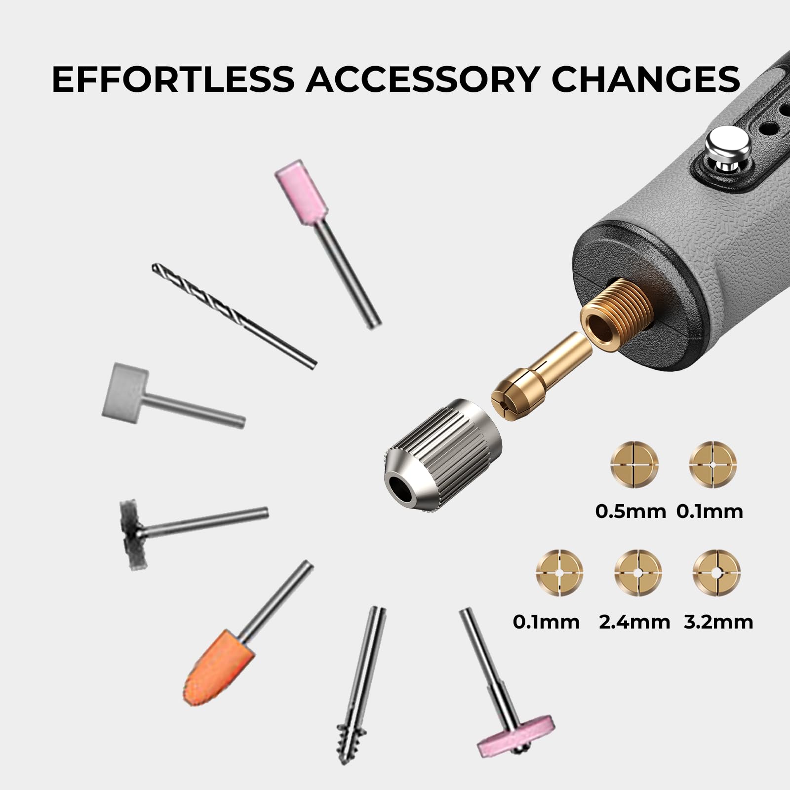 4.2V Rotary Tool Kit - 5 Speed, Engraving & Polishing -6