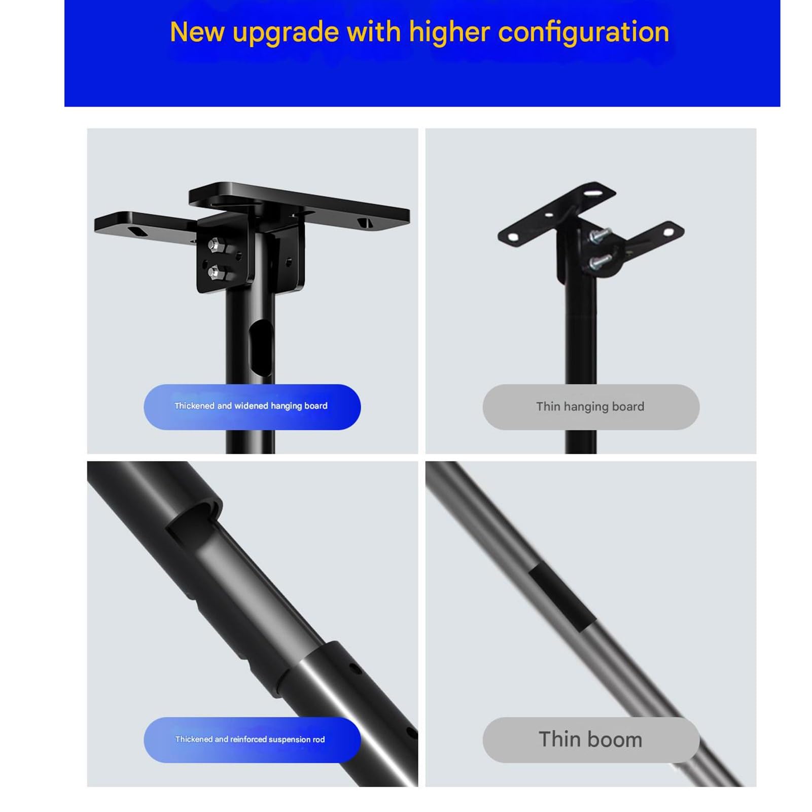 Supporto TV da soffitto per TV da 26-75", double-face, inclinabile, girevole a 360°
