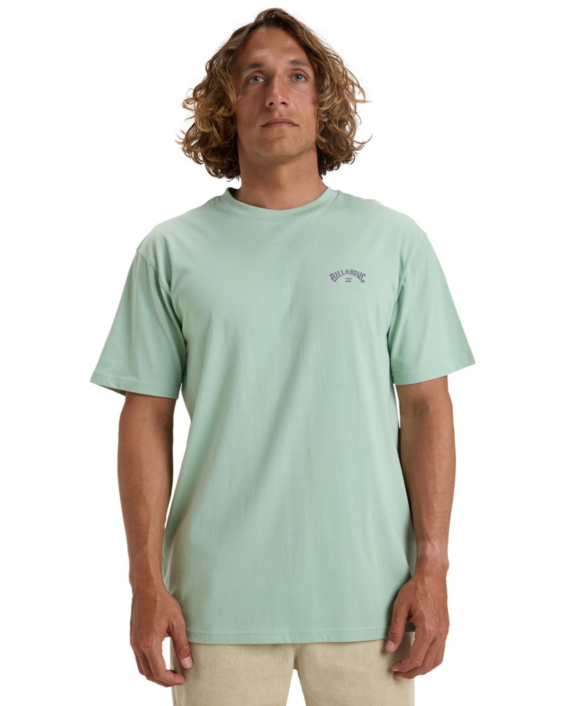 Billabong Men's Arch Wave SS T-Shirt, Seafoam, M