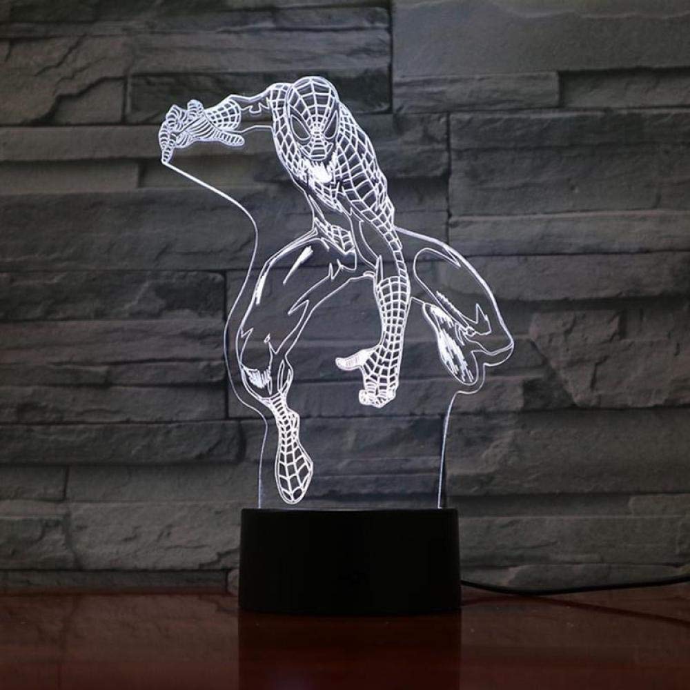 Veilleuse 3D (4 Motifs, 7 Couleurs) Avec Télécommande Et Smart Touch, Décoration De Salle De Jeu, Cadeau Idéal Pour Garçon, Homme, Fille