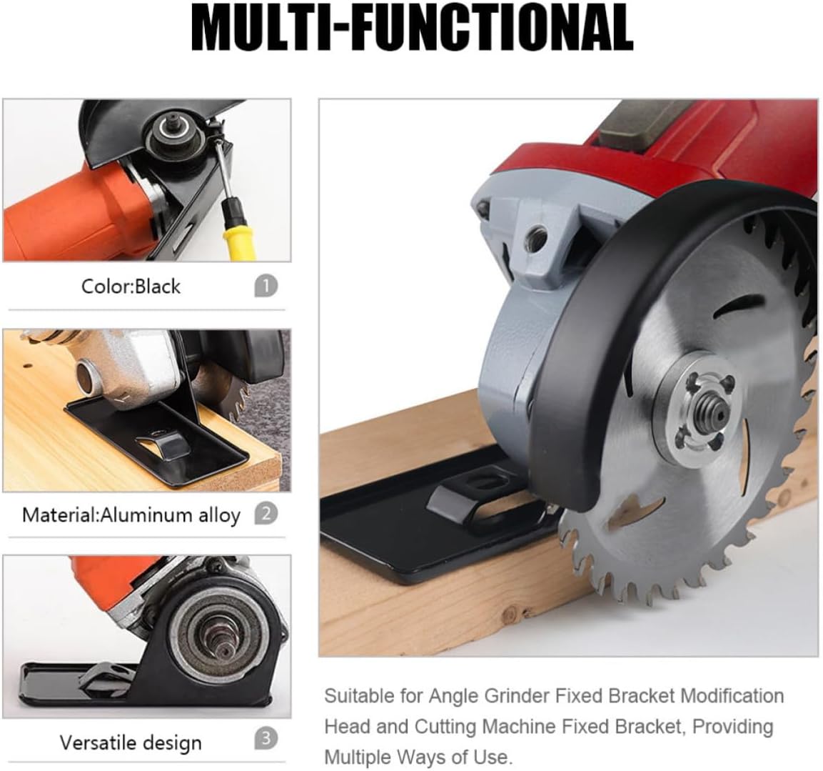 Aluminum Alloy and Compressive Performance Angle Grinder Stand with Dirtproof Cover Black Metal Angle Holder for Woodworking Tools