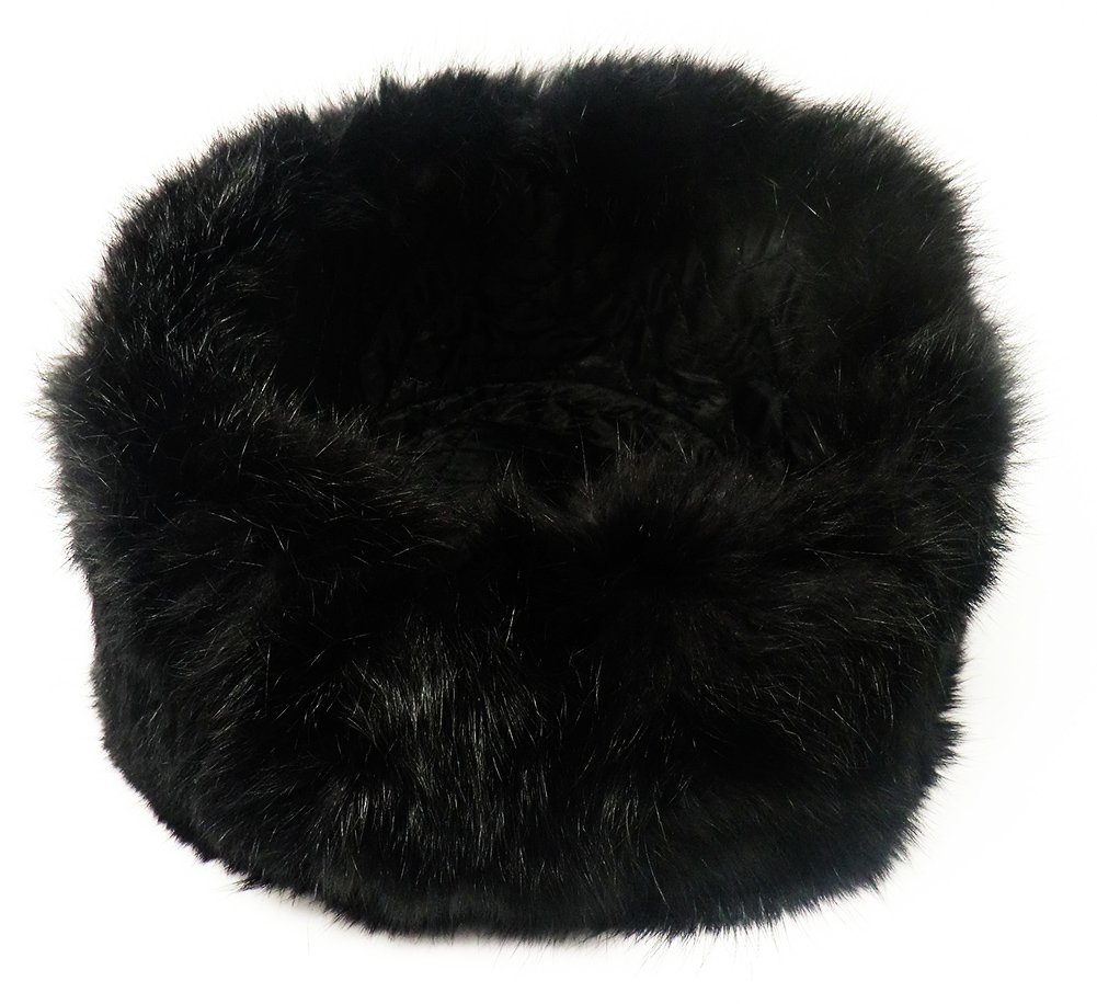 Unisex Chapeau Ushanka Original Russia Bonnet Fourrure De Lapin Couleur Noir. Taille L