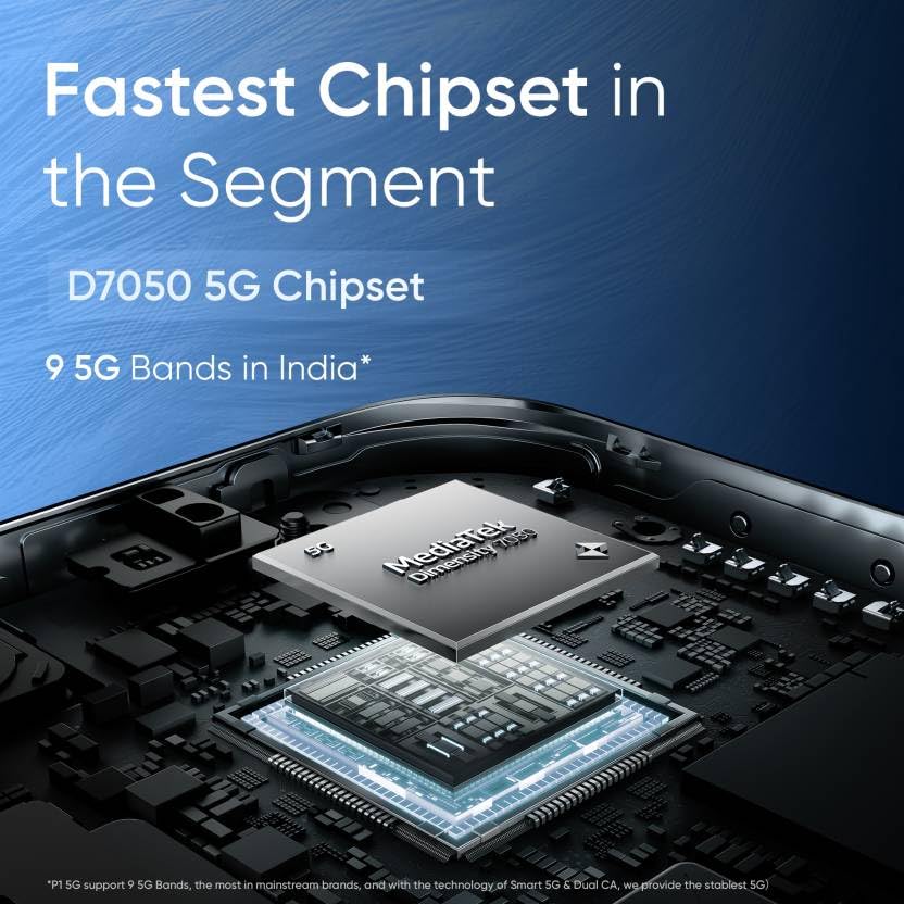 Image of realme P1 5G (Feather Blue, 6GB RAM, 128GB Storage)