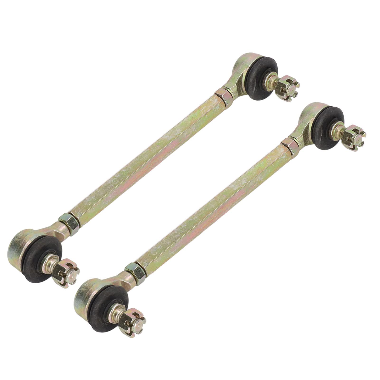 Lot de 2 bielles de direction à rotule robustes pour 50, 70, 90, 110, 125, 150, 200, 250, quad en alliage d'acier, filetage M10, longueur 150 mm, lot de 2