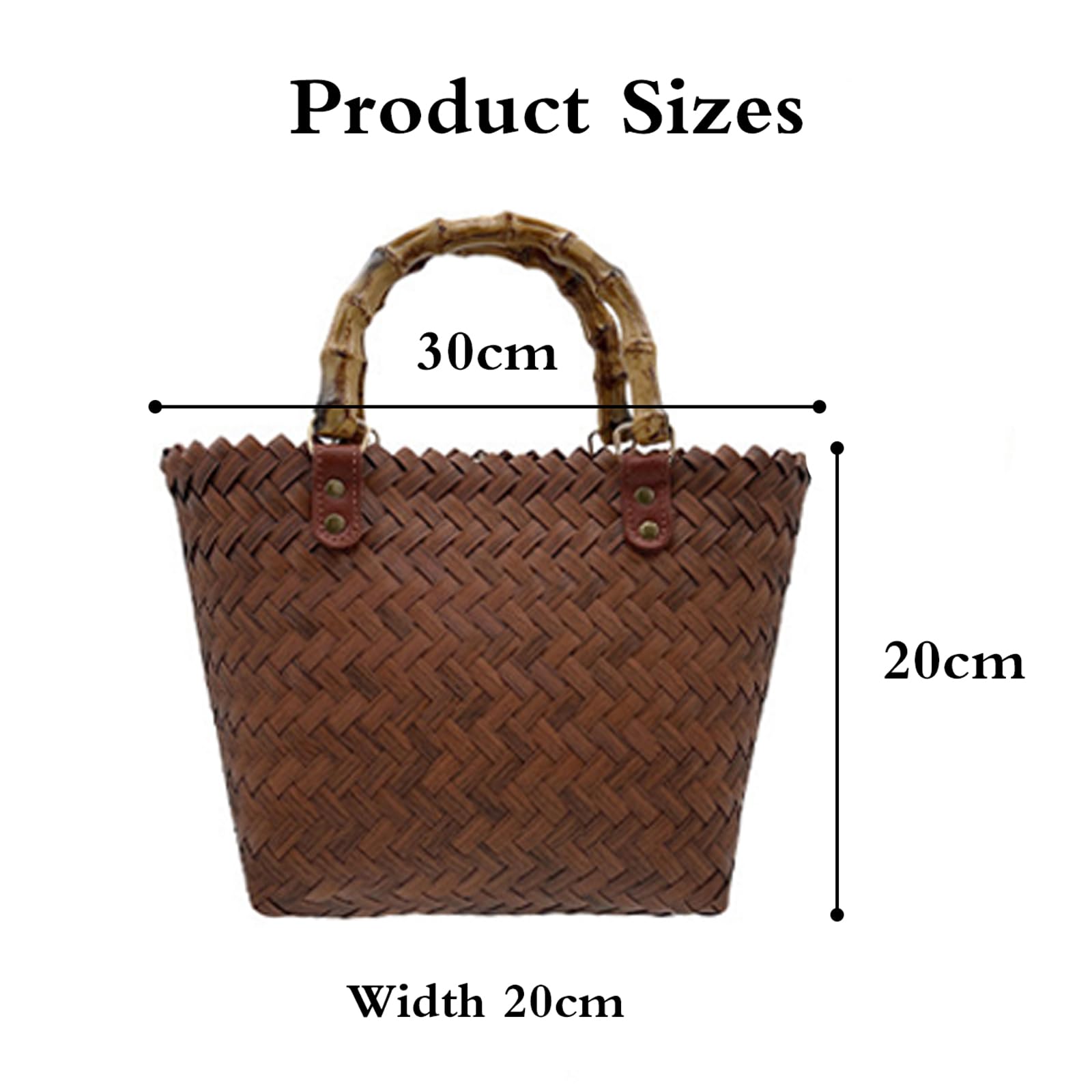 Sacs de plagea tissés pour Femmes,Sac à Mains Paille Femme Panier,Sac en Paille de plages d'été,Sac à Main Paille Tissée Vintage,Grande Capacité,pour Vacances Quotidien Voyage