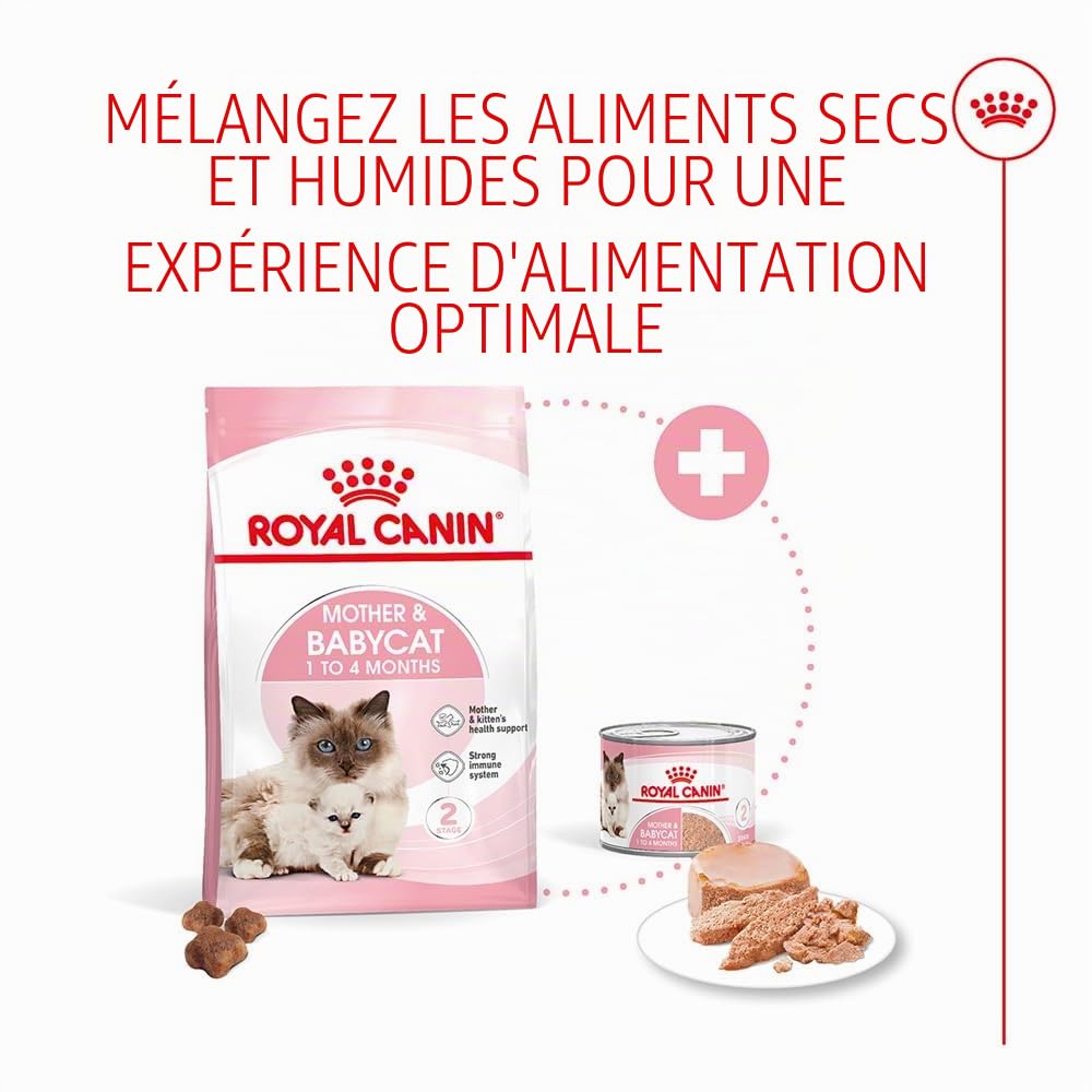 Royal Canin Mother & Babycat Mousse 12 x 195 g Aliment Complet pour Chats
