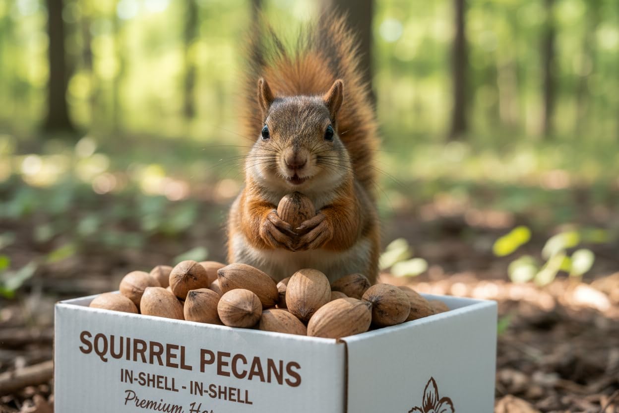 Squirrel Inshell Pecans 20lb| Pecans.com | UNABLE TO SHIP INSHELL PECANS TO CALIFORNIA OR ARIZONA
