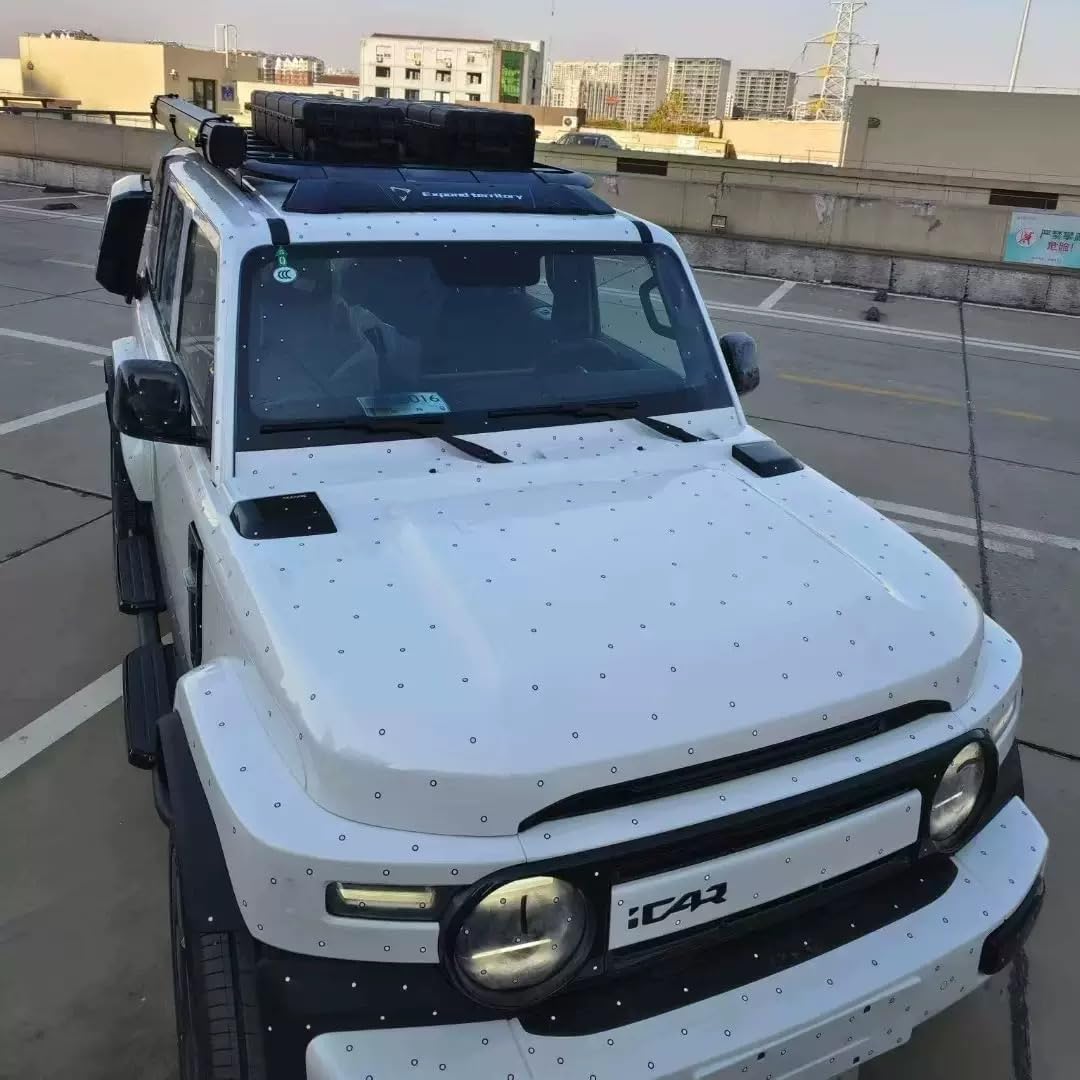 Black 44.49"× 15.75" × 5.91" 75L Car Roof Cargo Carrier Box Off-Road Storage Buckle Car Camping Equipment, Roof Gear & Vehicle Luggage