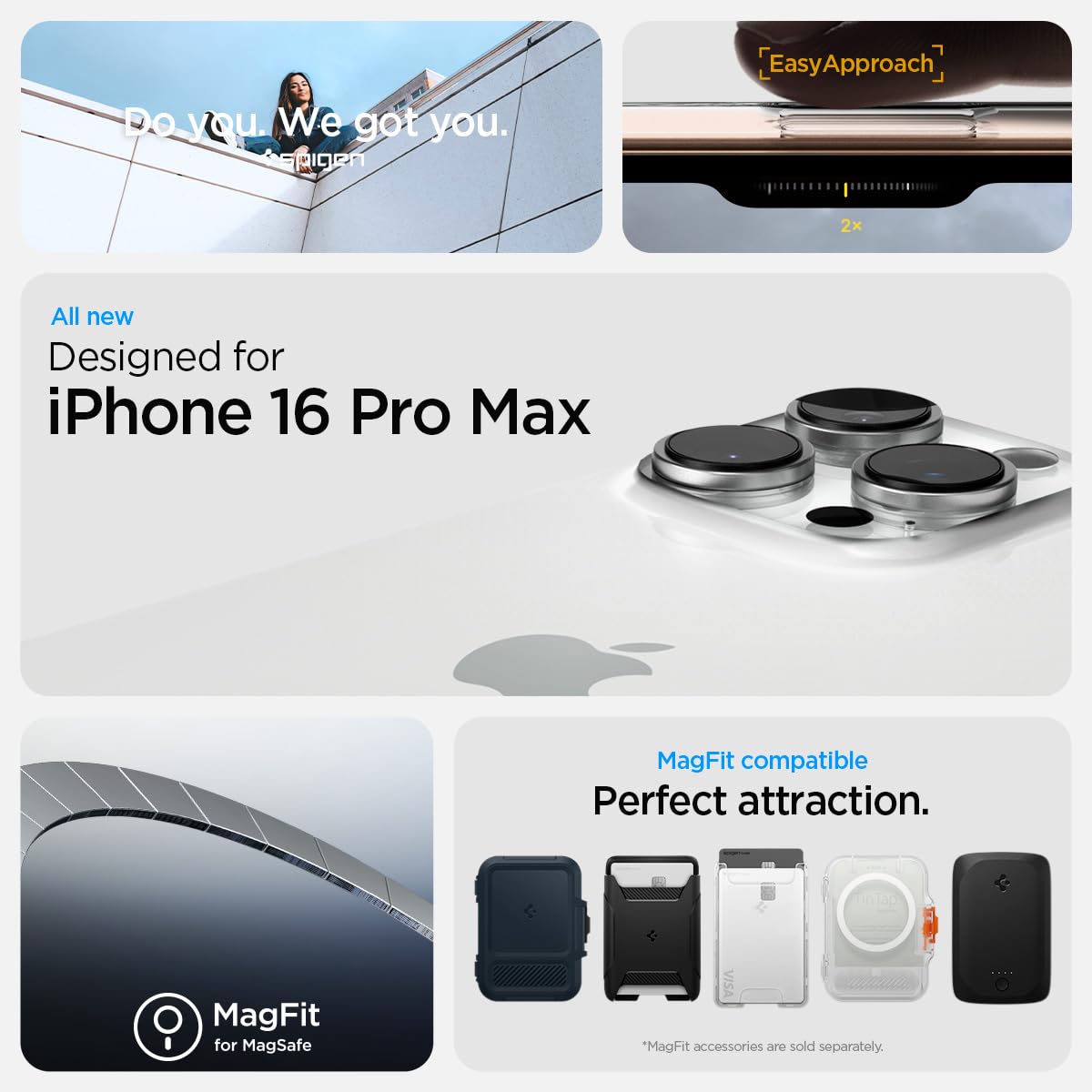 Spigen Essential Clear Crystal MagFit Case for iPhone 16 Pro Max, White — Amazon image 2