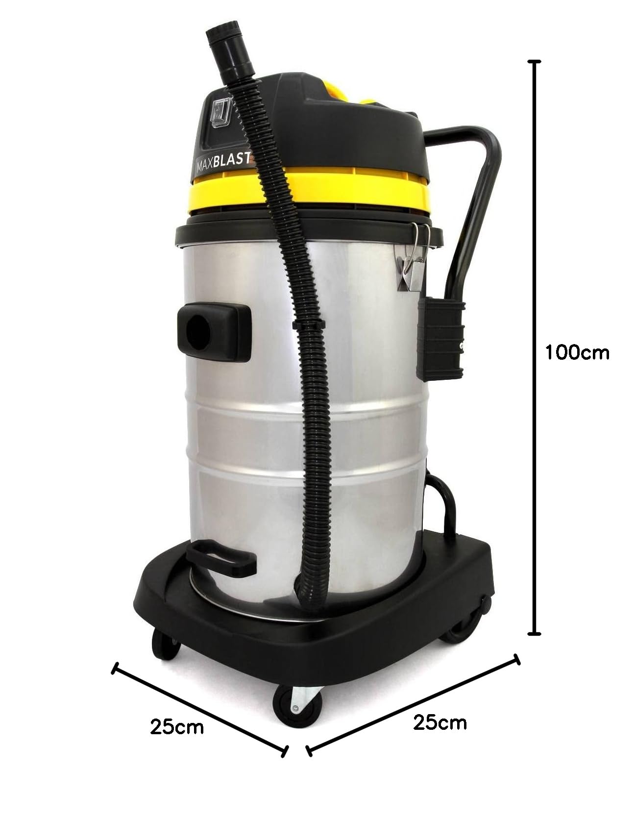 Aspiradora Industrial en Seco y Húmedo+4 Accesorios, (1400W, 60 litros / 60l) Filtro Doble (Tela & HEPA) Aspirador con Bolsa de Polvo GRATIS Aspirar Seco Liquido Mojado Powerful Wet+Dry Vacuum Cleaner