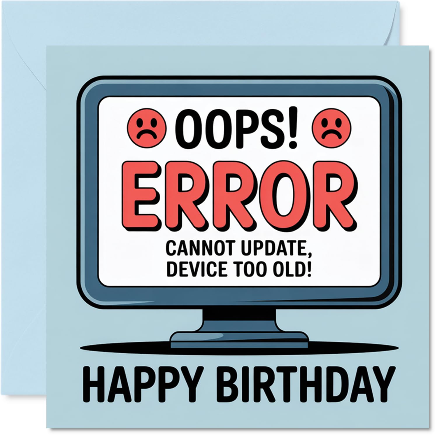 Funny Family Anniversary Card - Error Too Old - Cheeky Happy Anniversary Card for Family from Colleague Friends, 145mm Joke Humour Anniversaries Greeting Cards