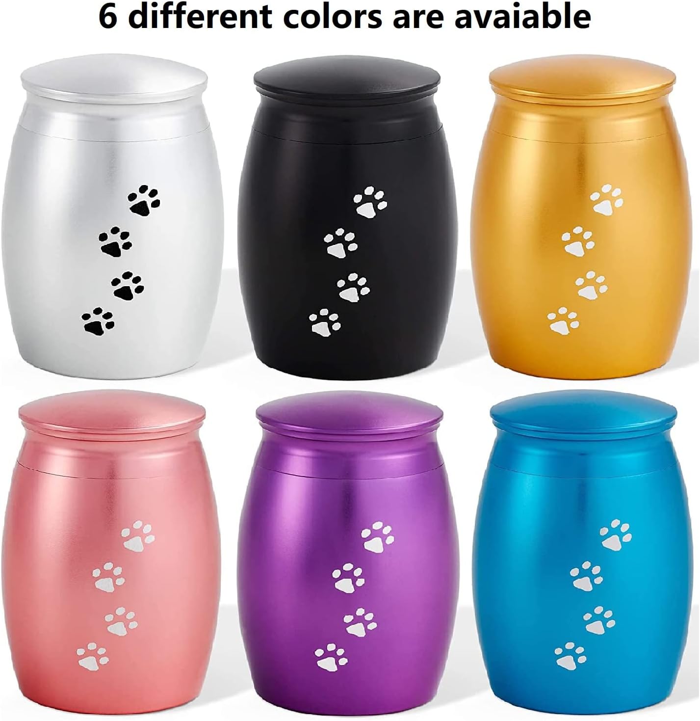 Small Pet Keepsake Urns for Dogs Ashes, 2.7x1.7Inch Mini Black Dog/Cat Urn for Ashes(Aluminum) - Image 6
