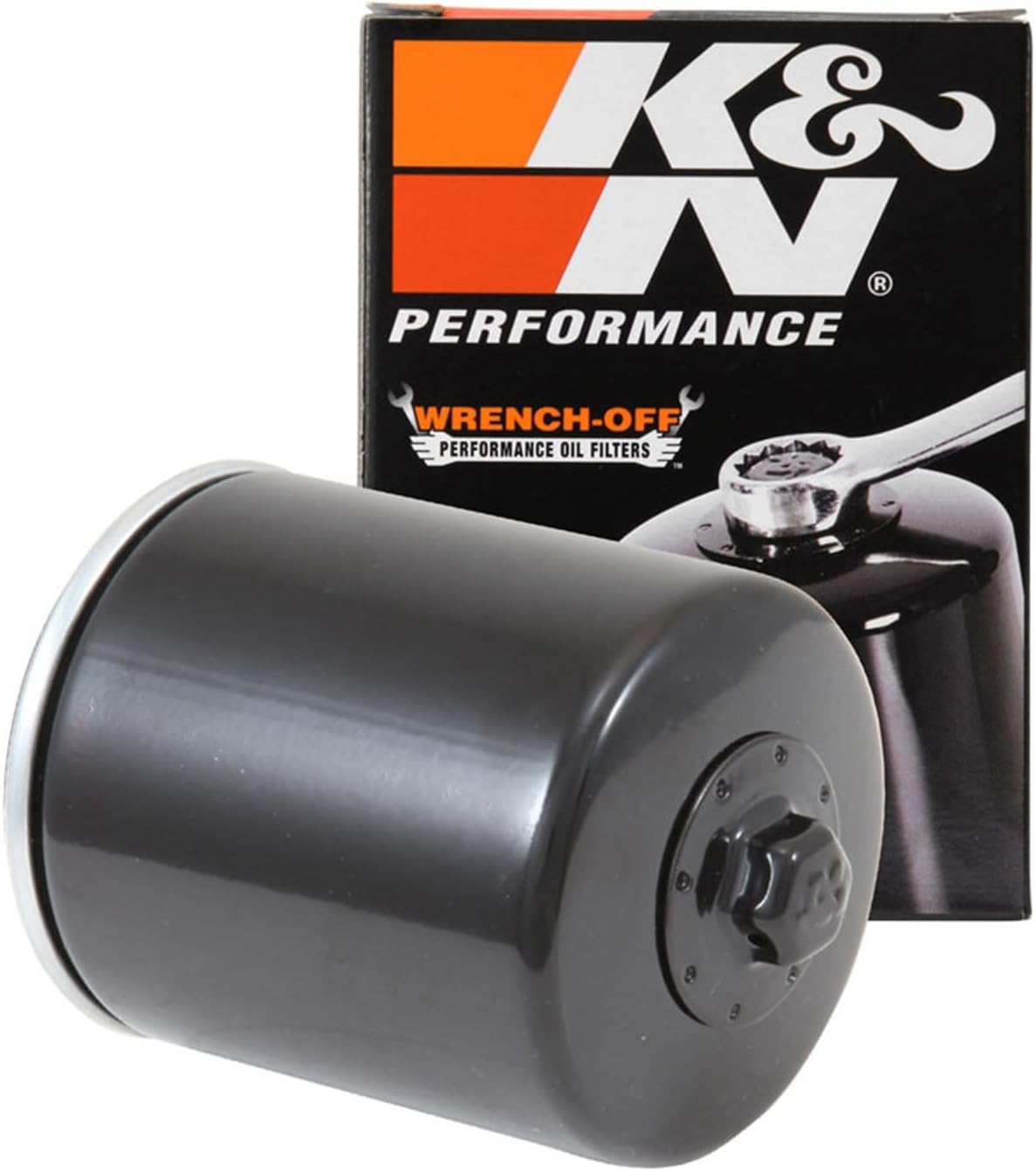 K&N Motorcycle Oil Filter: High Performance, Premium, Designed to be used with Synthetic or Conventional Oils, Wrench Off Nut: Fits Select Harley Davidson Motorcycles, KN-170