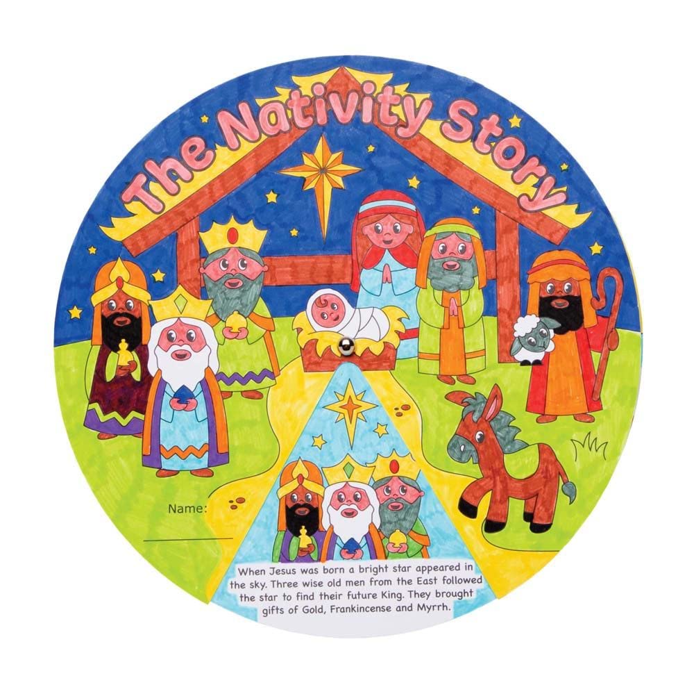 Kit Dessin à Gratter Baker Ross – étoile De Nativité – 10 Décorations – Outil Et Ruban Inclus – Dès 5 Ans