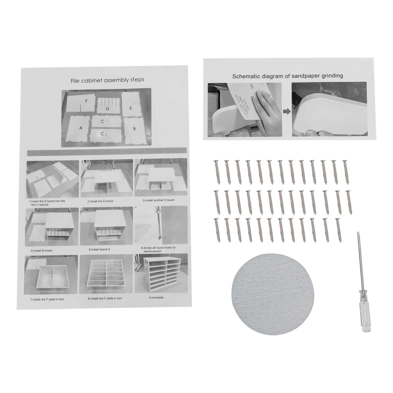 Organizer per documenti con 27 scomparti, grande capacità e design semi-aperto, divisori rimovibili, stabilità ed efficienza, per ufficio, casa, scuola, con carta vetrata, portata 50 kg